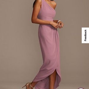 Chiffon One Shoulder Tulip Hem Bridesmaid